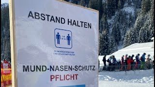 Skifahren trotz Pandemie Lokalaugenschein in Damüls [upl. by Annazor]