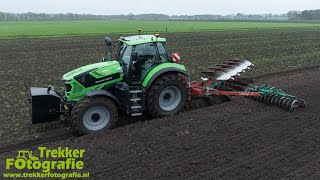 Ploegen 2024  Ploughing  Pflugen  Veldkamp  Deutz Fahr Agrotron 8280 Warrior  Kverneland EG 100 [upl. by Nwahsav]