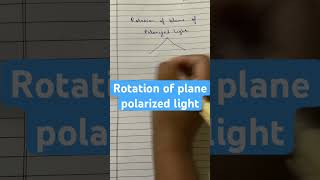 rotation of plane polarized light ytshorts viral viralshort trending chemistry [upl. by Anoed107]