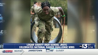 Logan County High School celebrates JROTC Raider team wins at National Raider Challenges [upl. by Elleinaj]