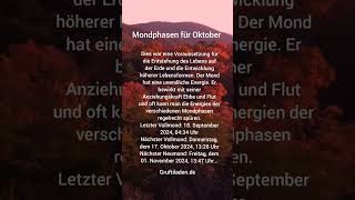 Mondphasen für Oktober shorts mond witch astrologe spiritualität vollmond [upl. by Ratcliff]