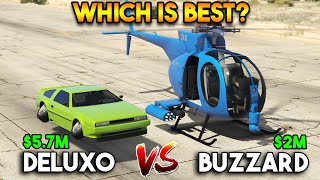 GTA 5 ONLINE  DELUXO VS BUZZARD CHOPPER WHICH IS BEST [upl. by Eimma]