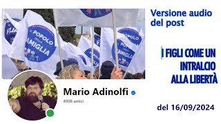 Da un post FB di Mario Adinolfi del 160924 [upl. by Leyla]