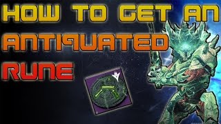 Destiny How to Get and Complete an Antiquated Rune [upl. by Bowers]