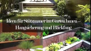 Ideen für Stützmauer im Garten bauen – Hangsicherung und Blickfang [upl. by Ahcsat]