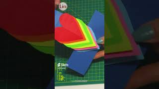 A Rainbow of PopUp Hearts DIY Heartfelt Card easy Tutorial LINPopUp [upl. by Mala]