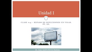 Clase 13 Repaso de deflexiones en vigas Pt III [upl. by Asilanom314]