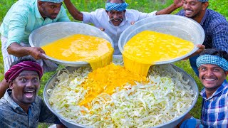 EGGS with CABBAGE  Vegetables with Egg Recipe Cooking in Village  Quick and Easy Omelette Recipe [upl. by Siderf]