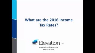 2016 Income Tax Brackets and Rates [upl. by Picker]