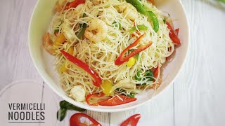 Easy StirFry Vermicelli Noodles  Fried Noodles [upl. by Alwin]