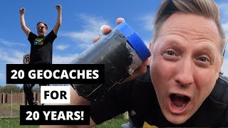 FINDING 20 GEOCACHES FOR 20 YEARS OF GEOCACHING [upl. by Einnaj]