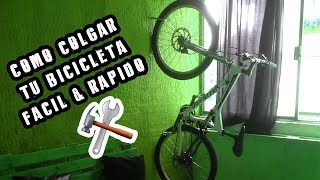 CÓMO COLGAR TU BICICLETA DE LA PARED FÁCIL [upl. by Sindee]