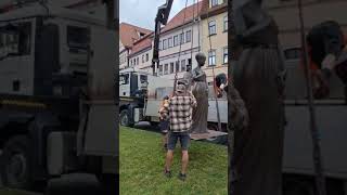 BronzeFiguren in Schmalkalden ziehen um [upl. by Ryle]