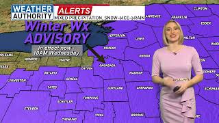 Winter Weather Advisories for snowice then a big warm up [upl. by Aiduan488]