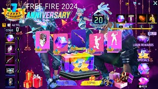 FF Max 🔥 7th Anniversary 🥳 Free Rewards  Event Free Fire 2024  FF Max New Event Update Today [upl. by Oravla426]