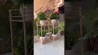 how to make very beautiful 😍❤️ small plants pot at home 😁🏡diy craft art home made decoration [upl. by Evets]