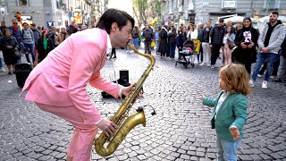 the child ENJOYS this SONG  Ameno  Era  Saxophone Cover Daniele Vitale [upl. by Leidba]