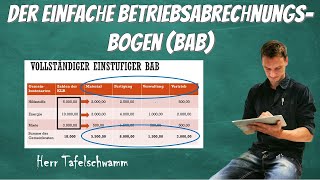 Einfacher Betriebsabrechnungsbogen BAB ausfüllen  berechnen  super einfach erklärt mit Beispiel [upl. by Swetlana]