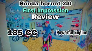 Honda Hornet 20 First Impression Review  185 CC Powerful Engine  Chapri Rider [upl. by Stroud]