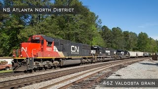 NS 46Z with CN SD70 leading on the NS Georgia Division [upl. by Kevina]