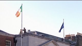 Dublin flies the EU Presidency flag [upl. by Rebekkah]