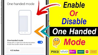 How to Enable or Disable One handed mode  One Handed mode setting for RedmiMi oppo vivo Realme [upl. by Hendrickson]