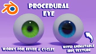 How to Make Procedural Stylized cartoon eye texture in Blender in EEVEE  Animatable Iris Texture [upl. by Hazaki797]