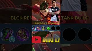 BLCK RENEJAY CHOU ITEM BUILD META mobilelegends chougameplay choutank mobilegame mpl [upl. by Wendalyn]