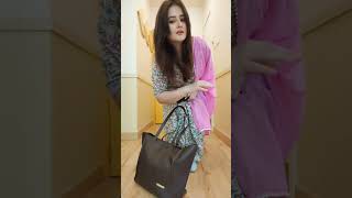 Brown Solid Big Tote Bag  Myntra Purchase [upl. by Nevur167]