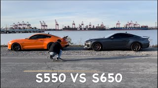 2024 Mustang GT S650 vs 2021 mustang GT s550 “comparison” [upl. by Nnyleak]