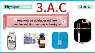 réactions de quelques métaux avec les solutions acides et les solutions basiques présentation [upl. by Artinahs]