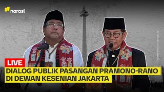 LIVE Diskusi Publik Pramono AnungRano Karno soal Seni dan Budaya  Narasi Daily [upl. by Osnofledi]