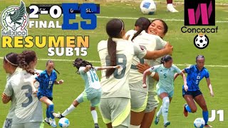 México SUB15 Femenil vs EL Salvador SUB15 🔵 Femenil  RESUMEN 582024 campeonato de la concacaf J1 [upl. by Elvia]