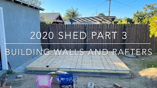 Building a Costco Yardline Stirling Shed Part 3 Walls and Rafters [upl. by Anayt]