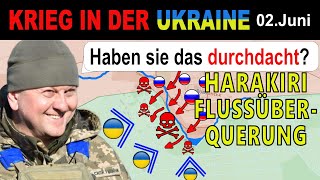 02JUNI FÜRCHTERLICHE PLANUNG  Russen setzen über den Fluss und sterben dort  UkraineKrieg [upl. by Tesil]