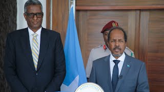 Xasan Sheekh Maxamuud ayaa u magacaabay Cabdiraxmaan Cabdishakuur Warsame Ergeyga Gaarka ah [upl. by Asilet35]