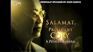 ABSCBN  Salamat President Cory A Peoples Funeral Part 3  funeral procession [upl. by Jeffry79]