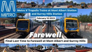 Metro XTrapolis Trains at Mont Albert Station amp Surrey Hills Station for the Final Last Farewell [upl. by Lordan]