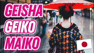 The Differences Between Geisha Geiko and Maiko [upl. by Ahcire]