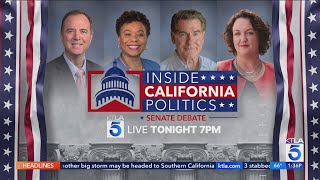 Leading candidates in California US Senate race face off on debate stage tonight [upl. by Ines894]