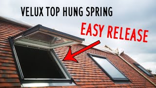 How to disengage Velux top hung springs new version [upl. by Cheung]