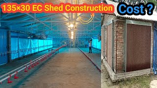 135×30Ft EC House Construction Cost EC Poultry farmKS Poultry [upl. by Attennyl]