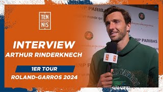 Interview de Arthur Rinderknech après le 1er Tour de RolandGarros 2024  FFT [upl. by Leunamesoj]