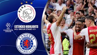 Ajax vs Rangers Extended Highlights  UCL Group Stage MD 1  CBS Sports Golazo [upl. by Uda]