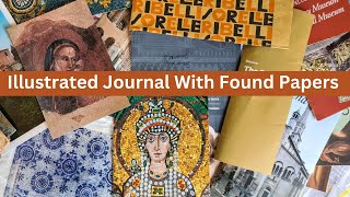 Illustrated Journal With Free Found Papers Italian Travel Diary [upl. by Leciram]