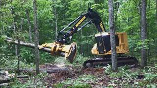 Tigercat X822D Feller Buncher  Woodland Equipment Inc [upl. by Kassi]