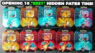 Opening 10 2021 REPRINT Hidden Fates Tins [upl. by Petuu]