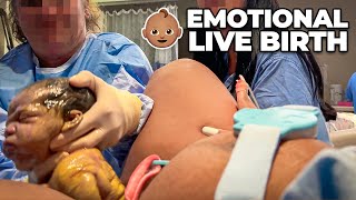 THE LIVE BIRTH OF BABY NUMBER SIX  Real Raw amp UNMEDICATED Emotional Labor And Delivery Birth Vlog [upl. by Calypso349]