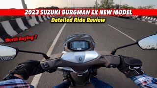 2023 Suzuki Burgman EX Detailed Ride Review  Best 125cc Scooter in India [upl. by Lerrehs]