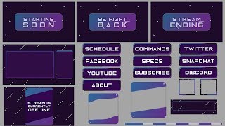 Twitch Animated Overlay package  You Eye [upl. by Nilyac]